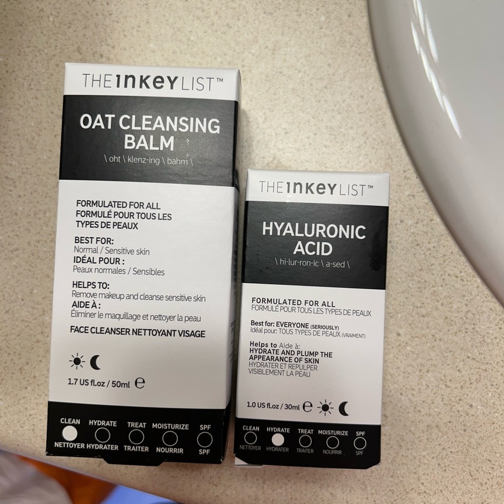 Oat Cleansing Balm and Hyaluronic Acid Set - White